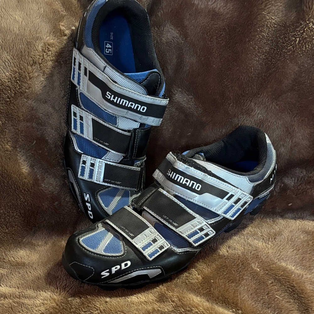 Shimano SPD Black and Blue Cycling Shoes
